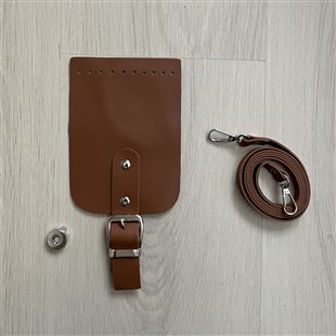 Sada na kabelku - crossbody - koňaková